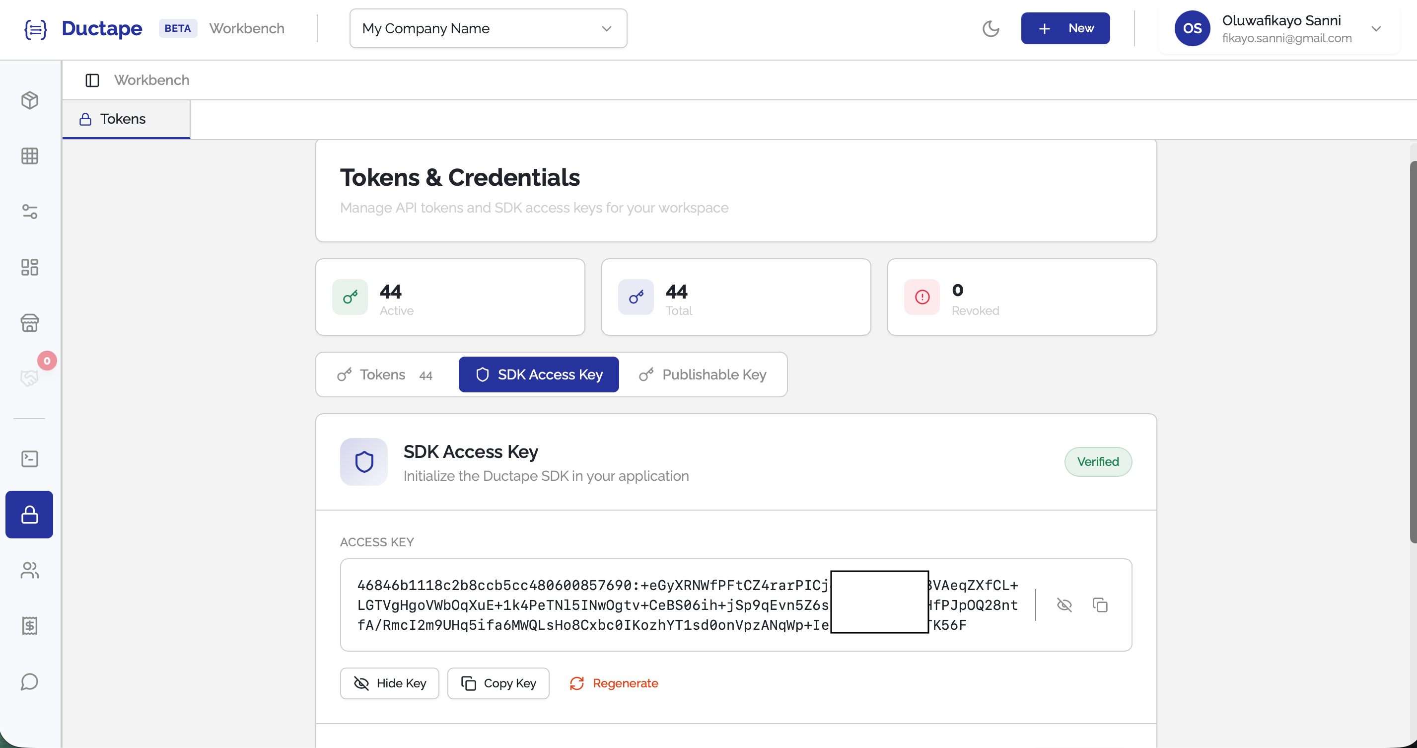 SDK access key revealed after successful OTP verification