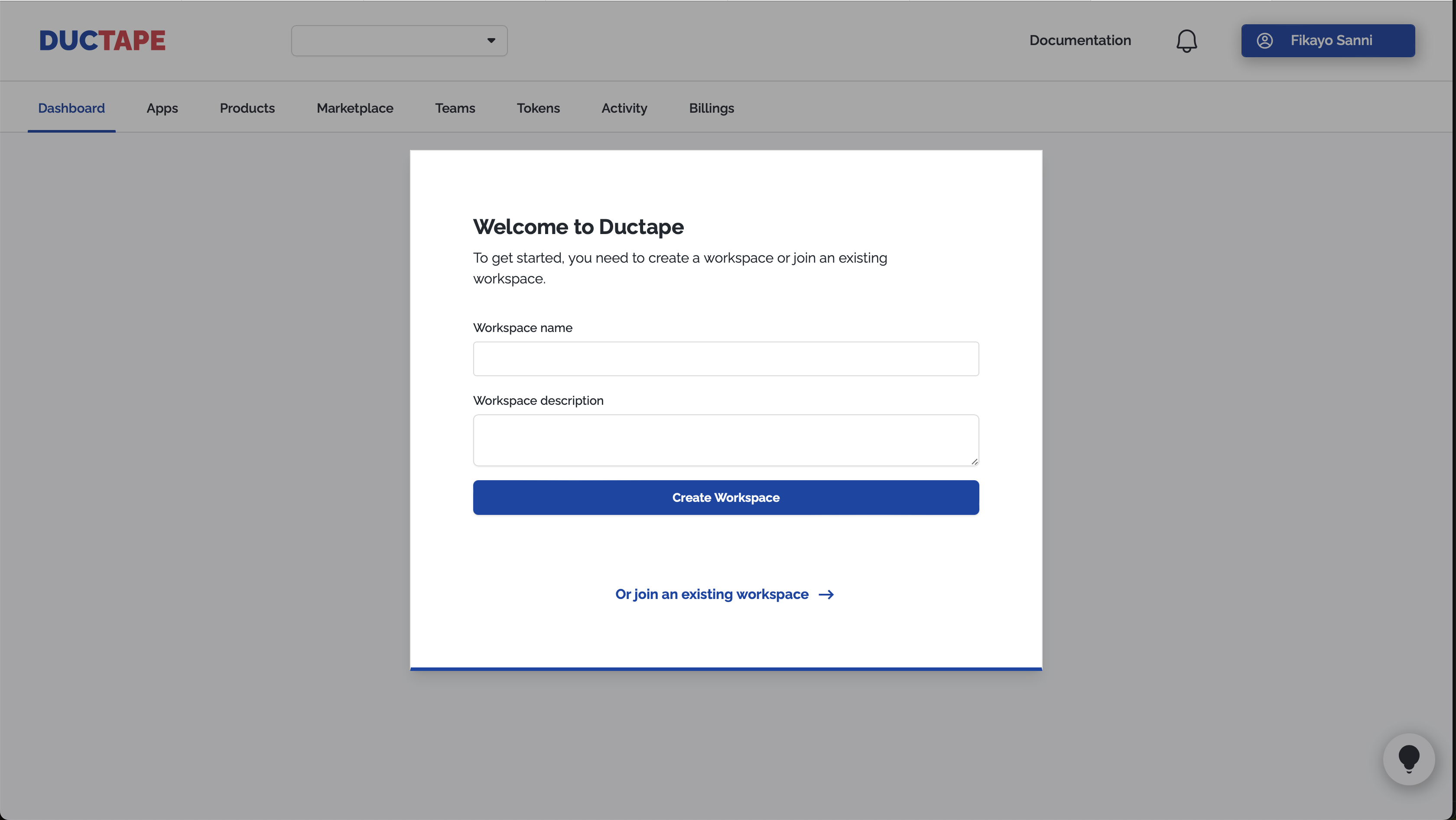 Create Workspace